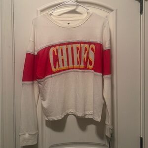 Kansas City Chiefs Cream Antique Long Sleeve Shirt NWT